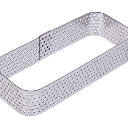 Stačiakampis perforuotas žiedas tartaletėms kepti 10,0x 4,0 cm